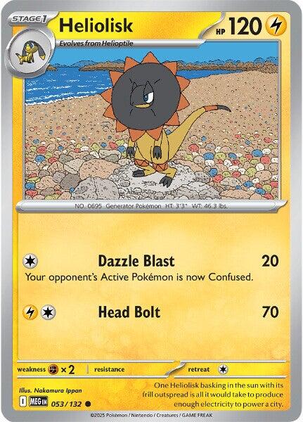 Mega Evolution Heliolisk Pokémon card